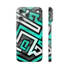 Phone Skin/Phone Wrap For iPhone, Samsung, Android 3D Embossed Skin Maze Pattern