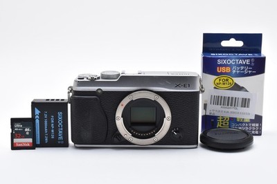 [Near MINT] Fujifilm Fuji X-E1 16.3MP Silver Digital SLR Camera Body From JAPAN
