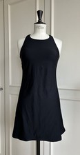 Land's End Black Racer Back Active Exercise Dress With Built In Soft Cup Bra, 10