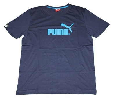 HERREN T-SHIRT SHIRT PUMA 823979 10 BLAU D-BLAU LARGE No. 1 TEE SCHRIFTZUG Gr. S