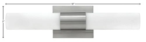 Hinkley Portia 19" Wide Brushed Nickel Modern LED Bath Light - Picture 8 of 8