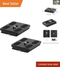 Lightweight 50mm Quick Release Plates Compatible with Arca-Swiss Standard 2x 