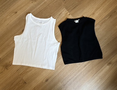 Even&Odd und Stradivarius Top SET | weiß und schwarz | Gr. L | gebraucht