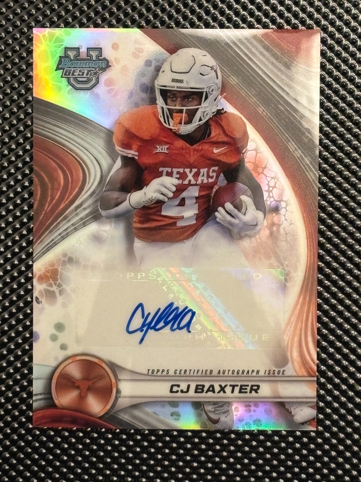 CJ BAXTER 2024 Bowman's Best University BEST of 2024 REFRACTOR Auto Texas