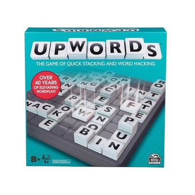 , Upwords, Classic Word Game with Stackable Letter Tiles, Family Board Game, ...