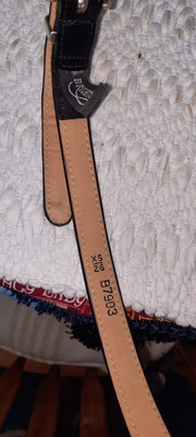 Brighton Hair On Hide Leopard Print Belt USA Made B7903 Size 32 Western Buckle Brighton Leather Faux Leopard Fur Western Belt 26-30 B7903  main image 4