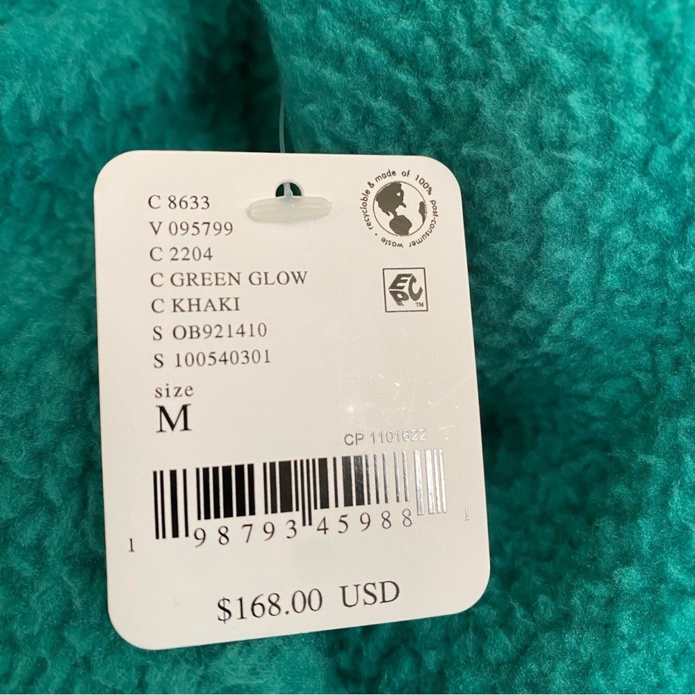 NWT Free People Movement Hit The Slopes Fleece Jacket Green Glow
