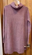 NWT Up West Women’s Small Sweater Dress Tunic Mock Neck Plum Purple Super Soft