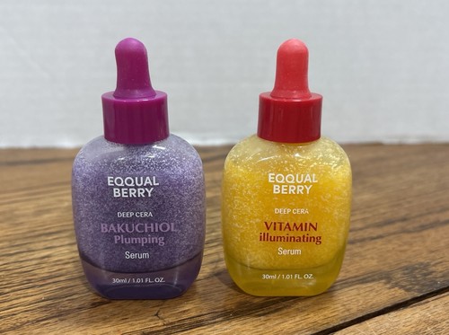 EQQUALBERRY Vitamin & Bakuchiol SerumSet 2 x 30ml Brightening & Plumping Duo, 80%