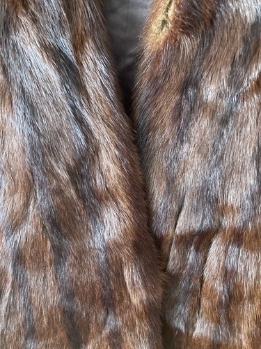 Brown mink fur wrap shawl cape - Picture 2 of 17