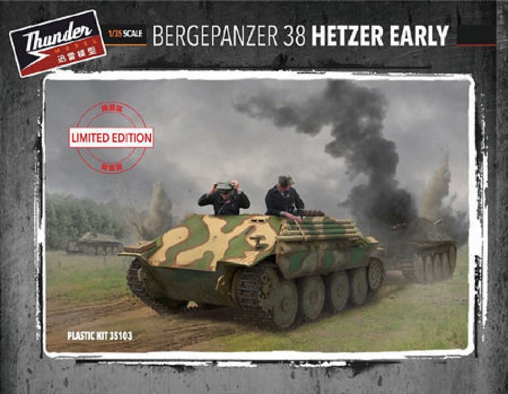 Maquette Bergepanzer Hetzer Early Thunder Model 35103 char de dépannage allemand 1/35 en plastique