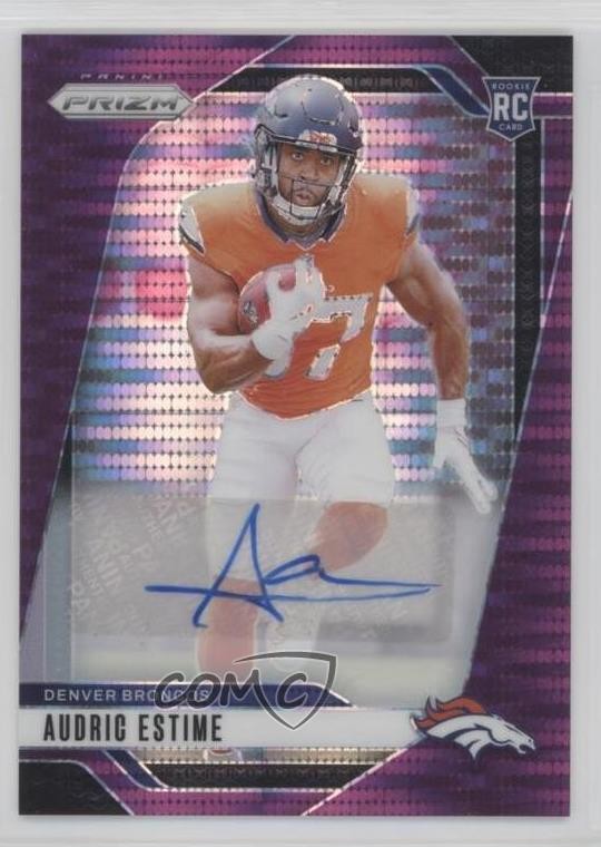 2024 Panini Prizm Rookies Purple Pulsar Audric Estime #306 Rookie Auto RC 0m89