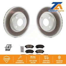 Front Coated Disc Brake Rotors And Ceramic Pads Kit For Nissan Kicks Versa