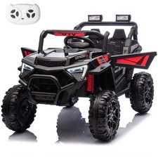 24V 400W Electric Ride on UTV Car Toys Power Wheels for Kids with Remote Black