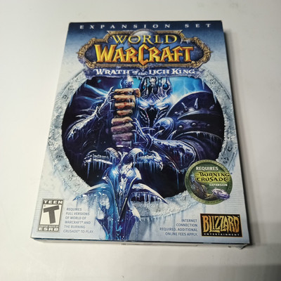 WORLD OF WARCRAFT WRATH OF THE LICH KING PC CD-ROM 2008 EXPANSION SET COMPLETE