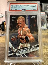 2017 Topps UFC Chrome Valentina Shevchenko PSA AUTHENTIC SIGNED