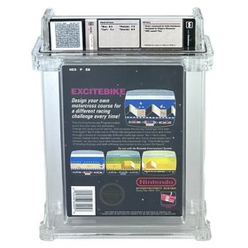 NES Excitebike WATA 8.5 CIB Black Box Game Complete 3-Screw 1985 Nintendo