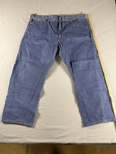 Vintage 1950s 1960s Roebucks Denim Zip Jeans With Size 40  x26  Sears