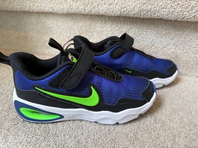 Nike Air Max Nova Kids Sneakers Size 13.5C Blue Green Black Shoes