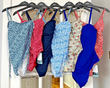 BNWT M&S tummy control ruched padded bandeau swimsuit - choice of colour & size