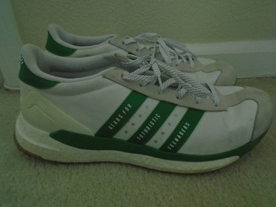 Adidas Country Human Made White Green 11.5 Boost Gears For Futuristic Teenagers