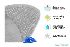 Sun2Solar 1200 Series Oval Solar Blanket for Swimming Pools w/ Grommet Kit