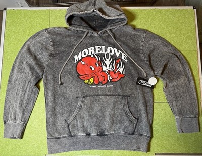Massive Action Charcoal Hoodie Devil Lonely Hearts Club Size XL NWT Valentines