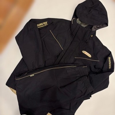 SHIMANO NEXUS GORE-TEX Fishing Rain Suit RA-118K Black Size L