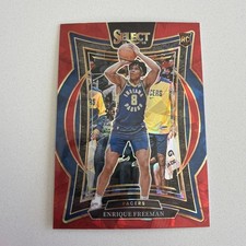 2024-25 Panini Select - Enrique Freeman #80 Red Cracked Ice Prizm (RC) Pacers