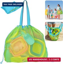 Large Mesh Beach Bag for Sand Toys Summer Pool Essentials, 26 inch