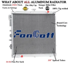 CC2994 3-Row Aluminum Radiator For 2007-2014 2012 2013 Toyota Tundra 4.0L V6 GAS