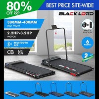 BLACK LORD Treadmill Compact Running Machine Walking Pad Bluetooth Remote Home