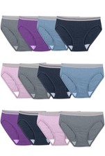Fruit of the Loom Women's Eversoft Cotton Underwear 12-pack Size L   No Tag