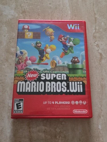 New Super Mario Bros Wii CIB Complete w/ Manual Free Shipping