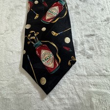 Tabasco Golf Themed Tie 100% Silk Made In USA