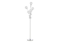 HOMCOM 5-Light Upright Floor Lamps for Living Room with Lampshade