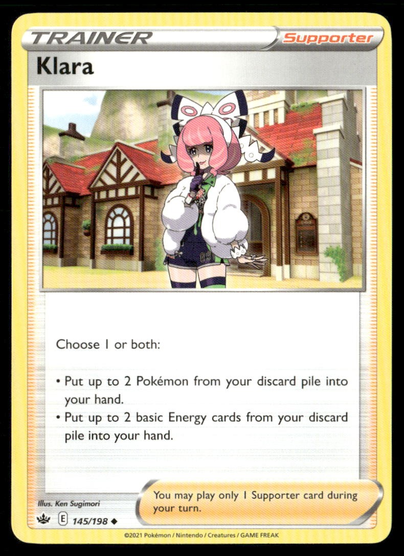 Klara Chilling Reign 145/198 Uncommon Pokemon Near Mint