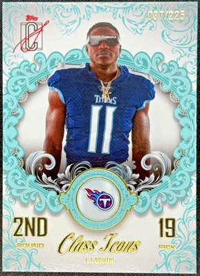 AJ Brown 2025 Topps Signature Class Teal Class Icons 037/225 #CI-11 - Titians