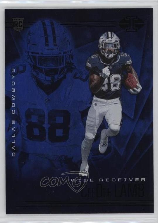 2020 Panini Illusions Trophy Collection Sapphire CeeDee Lamb #18 Rookie RC 5r6