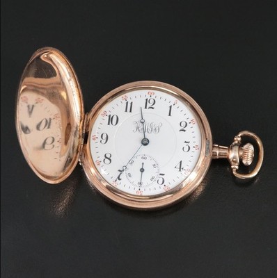 Antique 1909 Illinois Pennsylvania Special 16s Gold Filled Hunting Pocket Watch