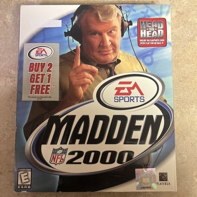 Vintage EA Sports Madden 2000 Big Box PC Game Brand New In Box