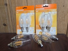 9 SYLVANIA LED 40 WATT SOFT WHITE,DIMMABLE,350 LUMENS,IN  OUTDOOR B10 BULB rare