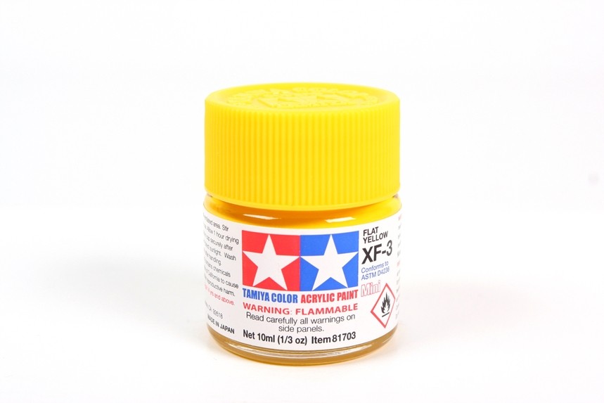 Tamiya XF-3 Flat Yellow Acrylic Paint 10ml