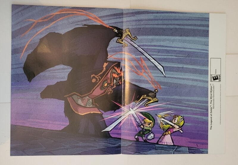Póster Legend of Zelda The Wind Waker #4 Link y Zelda vs dude Nintendo Wii