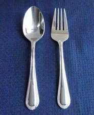 New Oneida COUNTESS Glossy 2pc Stainless Serving Flatware Spoon & Fork
