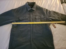 Merona Men's Mid Weight Fall Coat Size XXL TTG Charocal Gray Button Up Nwt