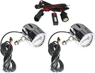 Custom Dynamics LED Halo Nebel Licht - Chrom Motorrad Street Fahrrad PB FOG UNV