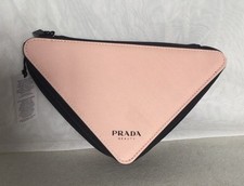 PRADA Beauty Polyester Triangle Cosmetics Toiletries Case/Bag