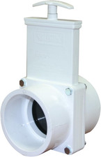 Valterra 6301 PVC Gate Valve, White, 3" Slip