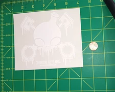 Chemical Guys Decal Sticker White Vinyl Automotive Logo 4x4 Inch Waterproof